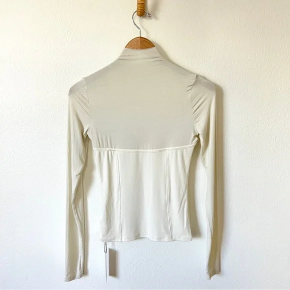 Joah Brown Long Sleeve Corset Top in Bone Flexrib - Picture 3 of 7